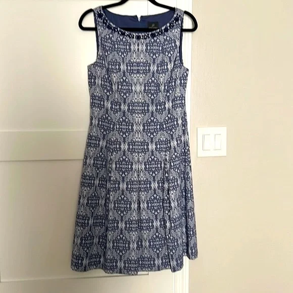 adrianna papell sleeveless fit and flare dress Adrianna Papell Women's Sleeveless Tea-Length Dress - Black main image 0